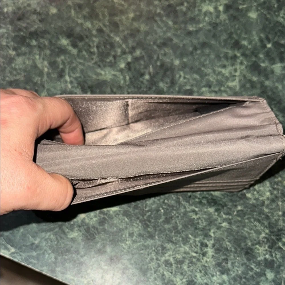 Etienne Aigner DELTA style 2421X Metallic Brown Zip Around Wallet